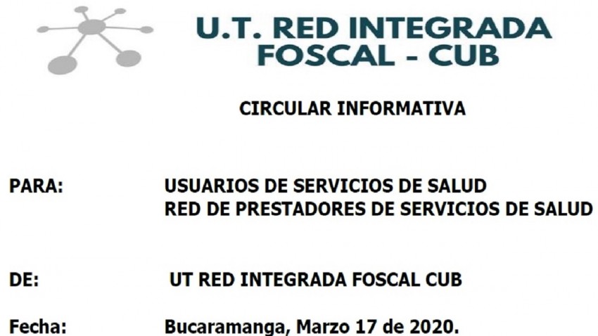 foto principal de Circulares Informativas COVID-19