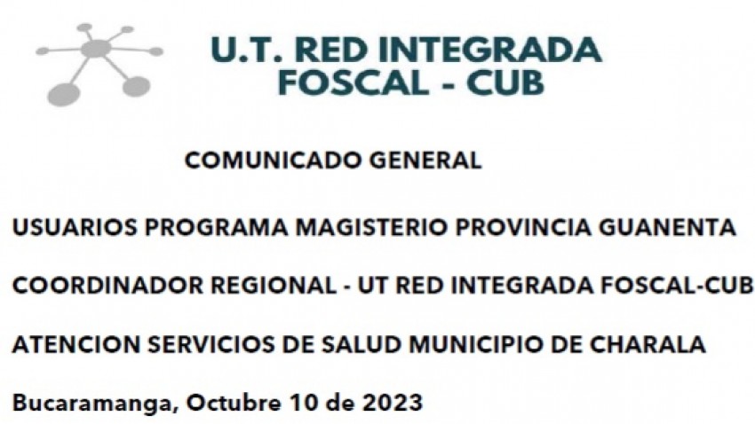 Atencion Servicios de Salud - Municpio de Charala