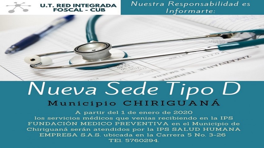 foto principal de Nueva Sede Tipo D Municipio Chiriguana